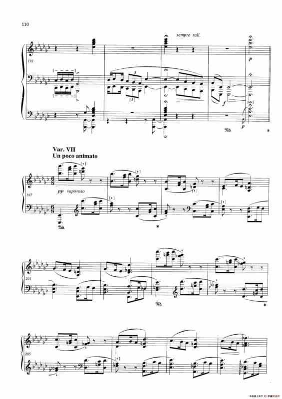 Variations and Fuge in e-flat Minor Op.23（降e小调主题变奏与赋格）