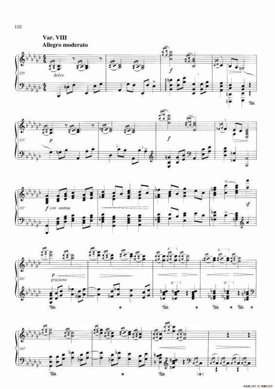 Variations and Fuge in e-flat Minor Op.23（降e小调主题变奏与赋格）