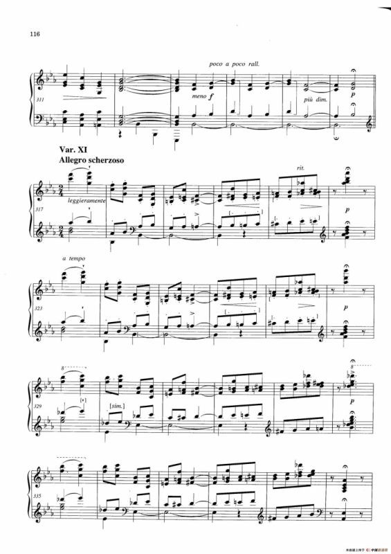 Variations and Fuge in e-flat Minor Op.23（降e小调主题变奏与赋格）