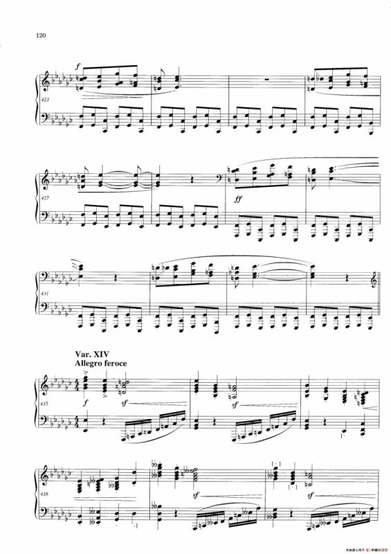 Variations and Fuge in e-flat Minor Op.23（降e小调主题变奏与赋格）