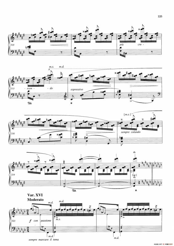 Variations and Fuge in e-flat Minor Op.23（降e小调主题变奏与赋格）