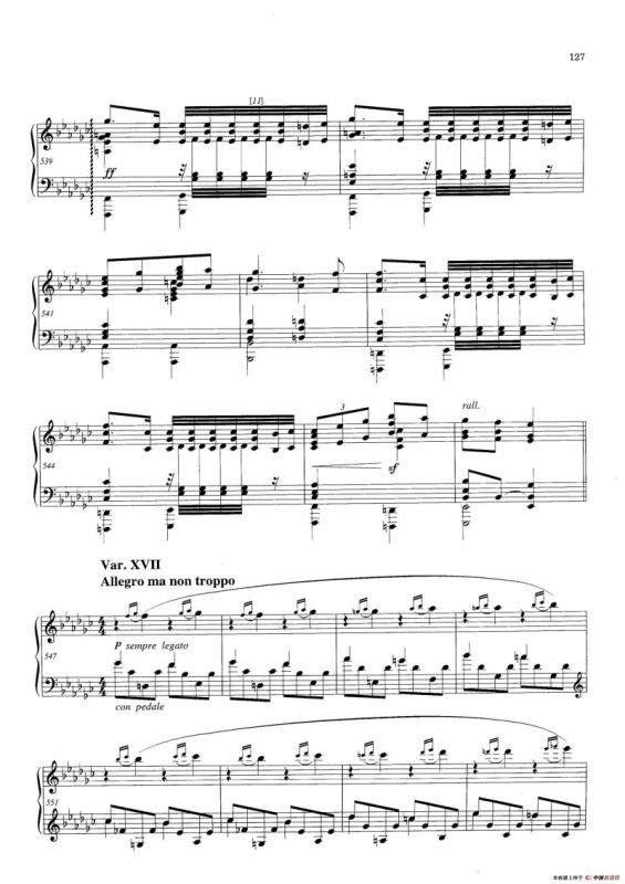 Variations and Fuge in e-flat Minor Op.23（降e小调主题变奏与赋格）