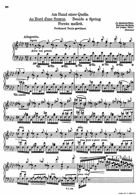 Album dun Voyageur S.156（旅行者札记·第一册）（印象与诗篇·2. 瓦伦城之湖 Le Lac de Wallenstadt）