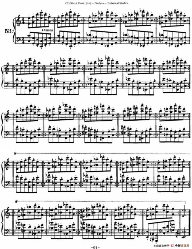 Technical Studies 60 Progressive Exercises （60首钢琴循序渐进练习曲 P91——99）