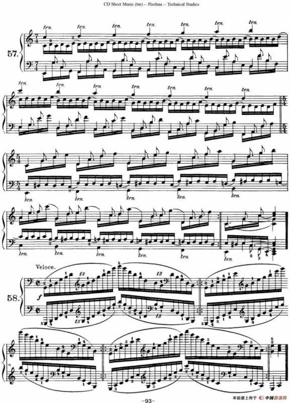 Technical Studies 60 Progressive Exercises （60首钢琴循序渐进练习曲 P91——99）