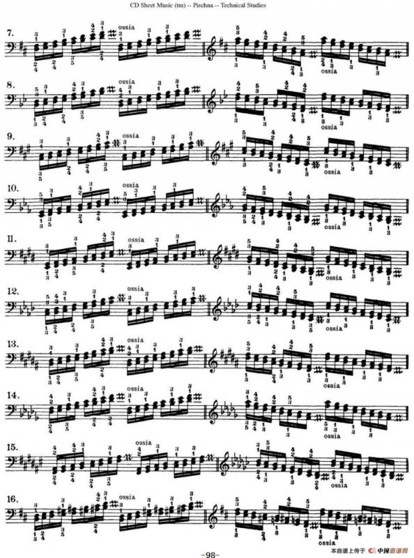 Technical Studies 60 Progressive Exercises （60首钢琴循序渐进练习曲 P91——99）