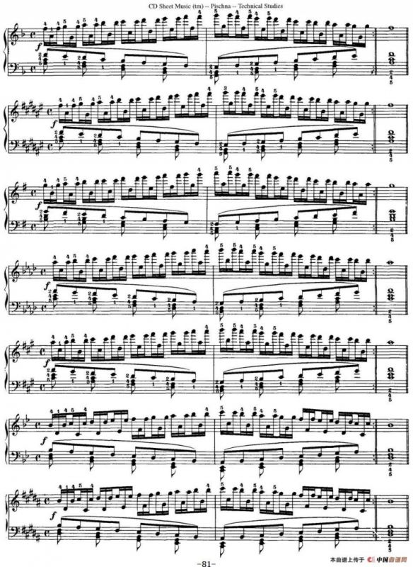 Technical Studies 60 Progressive Exercises （60首钢琴循序渐进练习曲 P81——90）