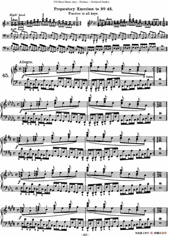 Technical Studies 60 Progressive Exercises （60首钢琴循序渐进练习曲 P81——90）