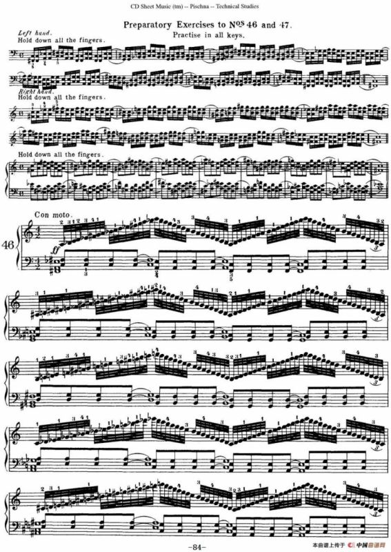 Technical Studies 60 Progressive Exercises （60首钢琴循序渐进练习曲 P81——90）