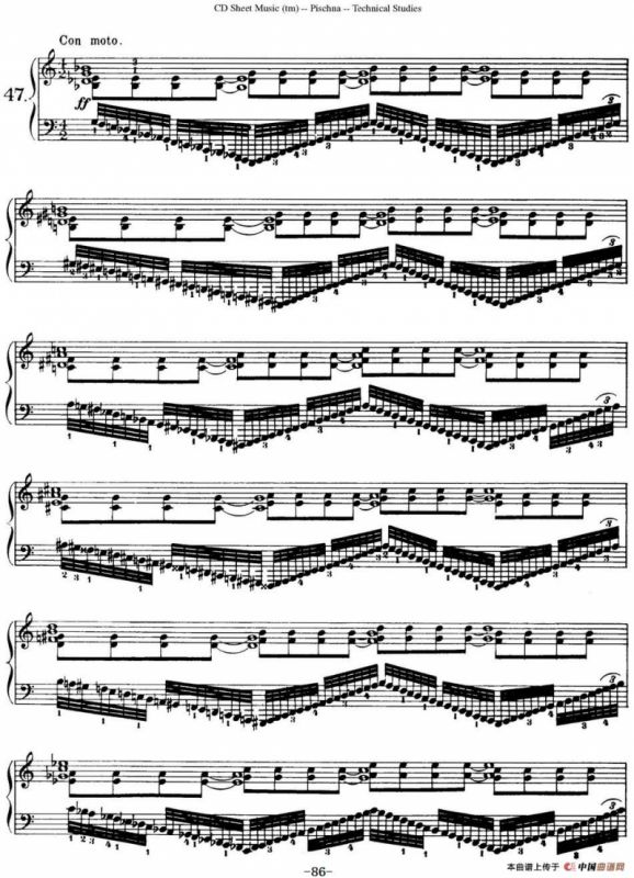 Technical Studies 60 Progressive Exercises （60首钢琴循序渐进练习曲 P81——90）