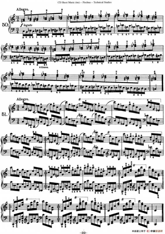 Technical Studies 60 Progressive Exercises （60首钢琴循序渐进练习曲 P81——90）