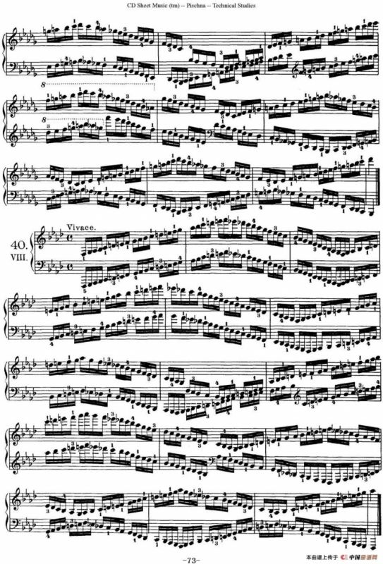 Technical Studies 60 Progressive Exercises （60首钢琴循序渐进练习曲 P71——80）