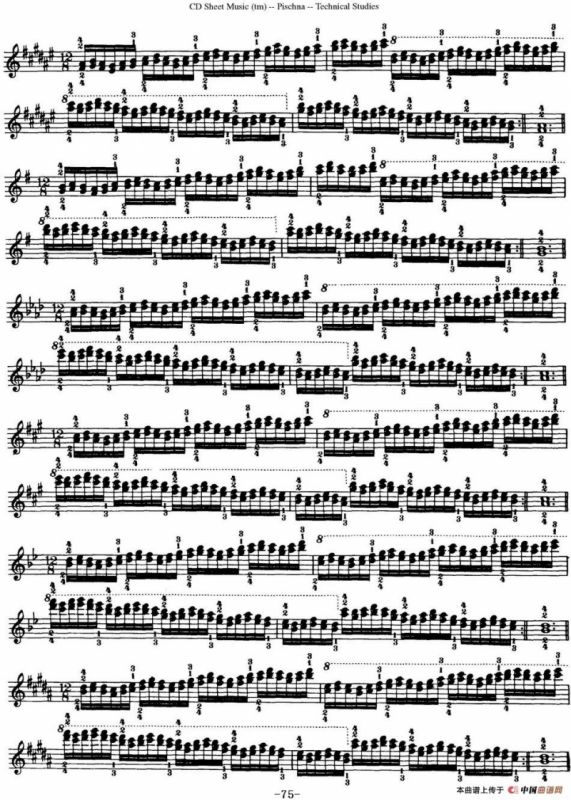 Technical Studies 60 Progressive Exercises （60首钢琴循序渐进练习曲 P71——80）