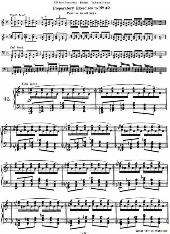 Technical Studies 60 Progressive Exercises （60首钢琴循序渐进练习曲 P71——80）