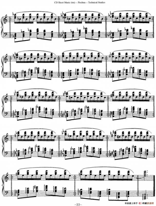 Technical Studies 60 Progressive Exercises （60首钢琴循序渐进练习曲 P71——80）