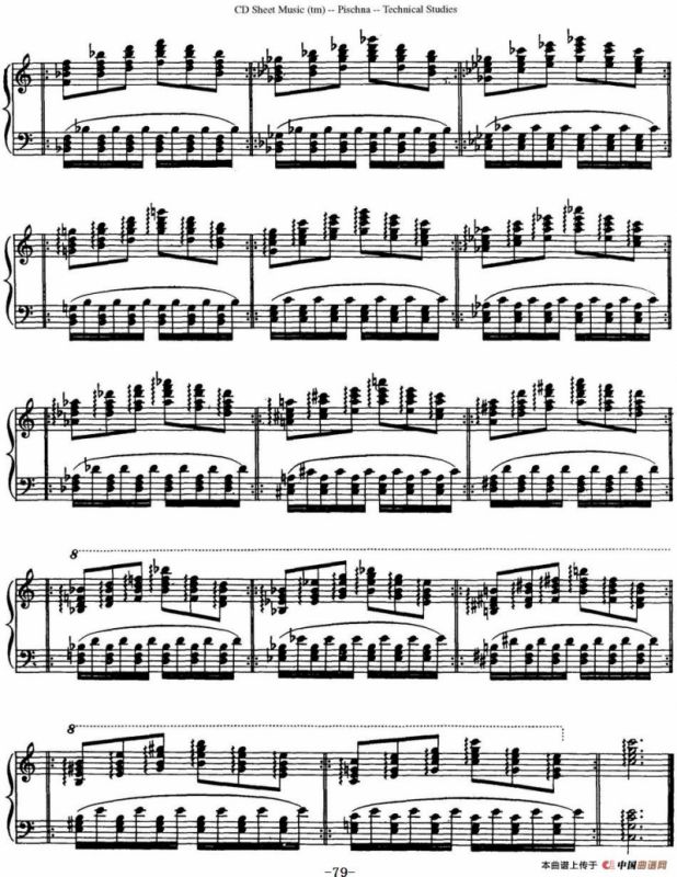 Technical Studies 60 Progressive Exercises （60首钢琴循序渐进练习曲 P71——80）