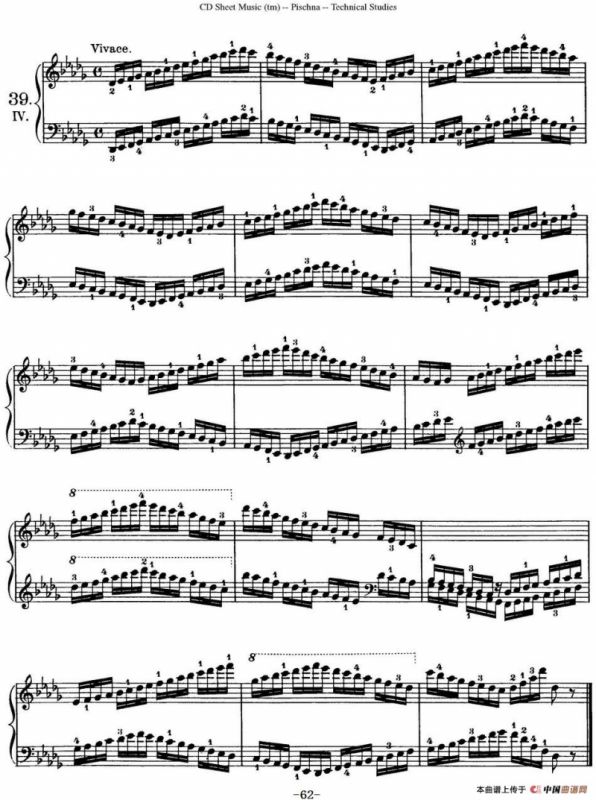 Technical Studies 60 Progressive Exercises （60首钢琴循序渐进练习曲 P61——70）