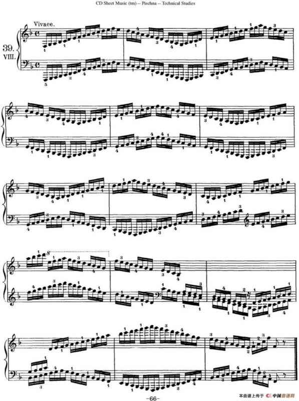 Technical Studies 60 Progressive Exercises （60首钢琴循序渐进练习曲 P61——70）