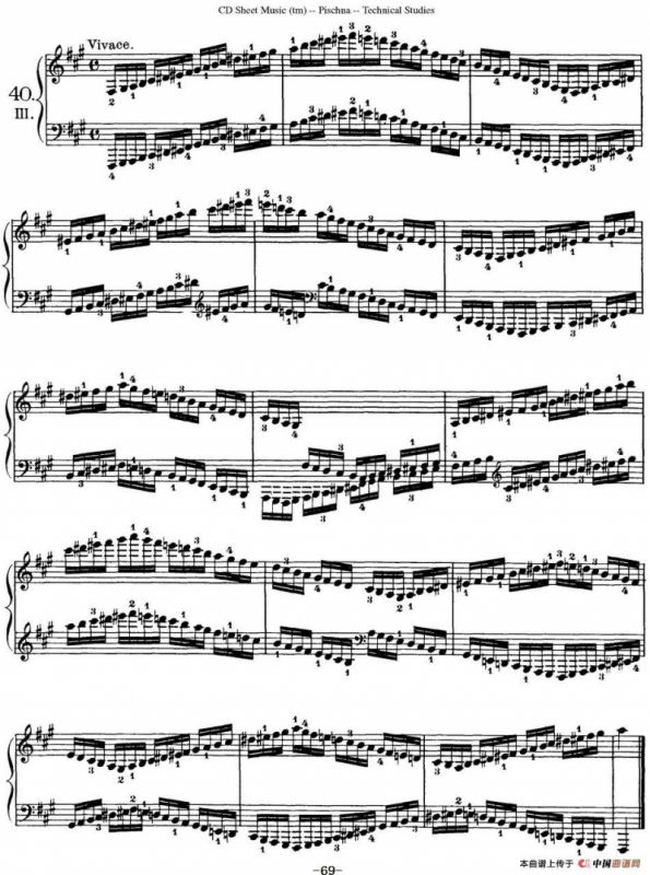 Technical Studies 60 Progressive Exercises （60首钢琴循序渐进练习曲 P61——70）