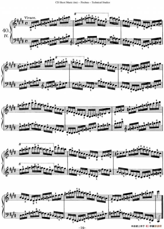 Technical Studies 60 Progressive Exercises （60首钢琴循序渐进练习曲 P61——70）