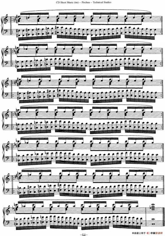 Technical Studies 60 Progressive Exercises （60首钢琴循序渐进练习曲 P51——60）
