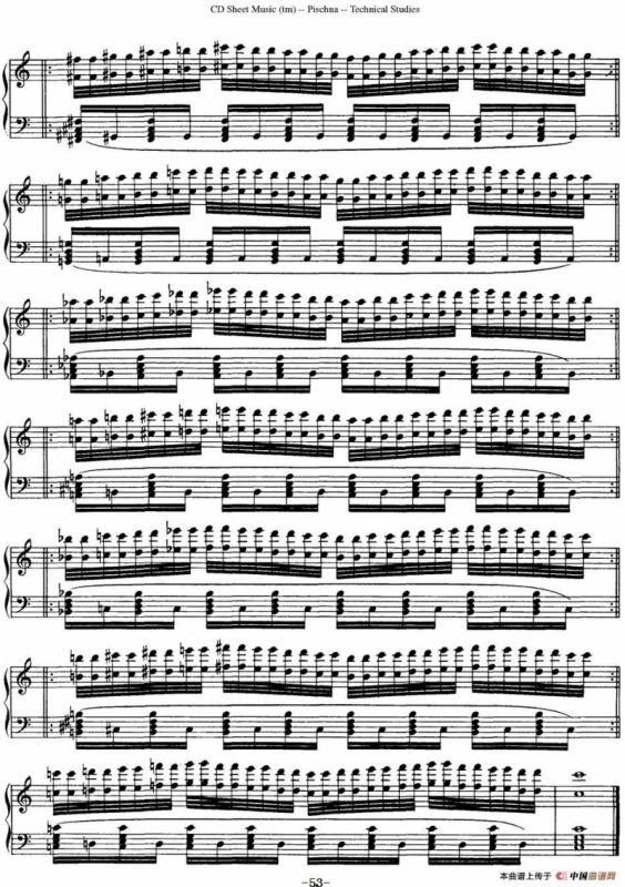 Technical Studies 60 Progressive Exercises （60首钢琴循序渐进练习曲 P51——60）