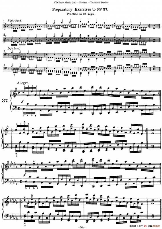 Technical Studies 60 Progressive Exercises （60首钢琴循序渐进练习曲 P51——60）