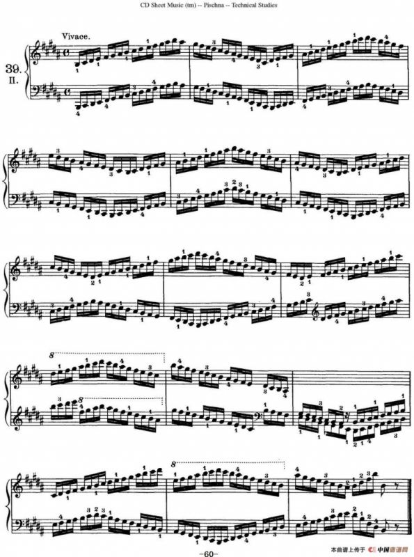 Technical Studies 60 Progressive Exercises （60首钢琴循序渐进练习曲 P51——60）