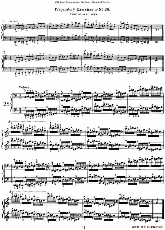 Technical Studies 60 Progressive Exercises （60首钢琴循序渐进练习曲 P41——50）