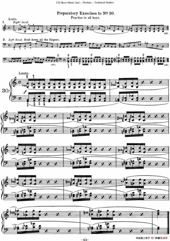 Technical Studies 60 Progressive Exercises （60首钢琴循序渐进练习曲 P41——50）