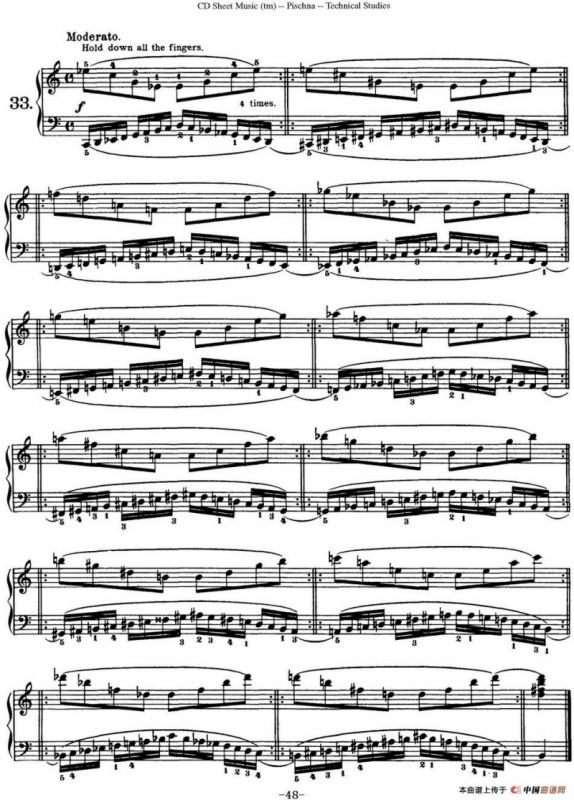 Technical Studies 60 Progressive Exercises （60首钢琴循序渐进练习曲 P41——50）