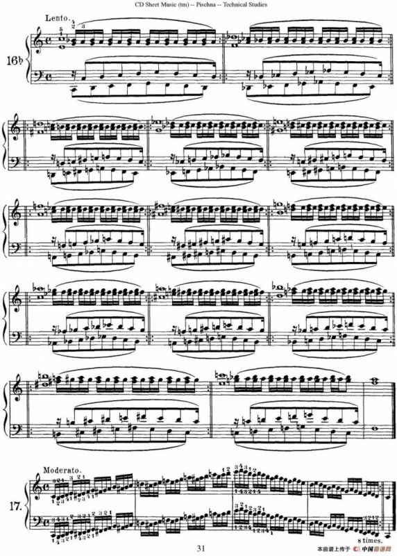 Technical Studies 60 Progressive Exercises（60首钢琴循序渐进练习曲 P31——40）