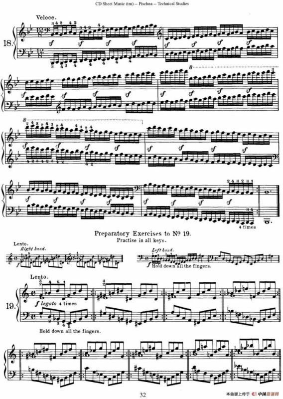 Technical Studies 60 Progressive Exercises（60首钢琴循序渐进练习曲 P31——40）