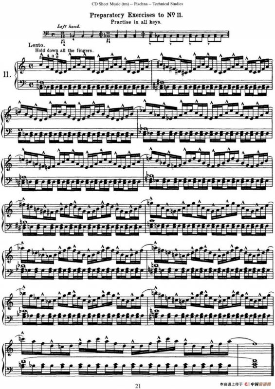 Technical Studies 60 Progressive Exercises （60首钢琴循序渐进练习曲 P21——30）