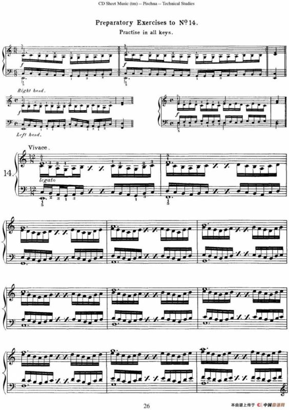 Technical Studies 60 Progressive Exercises （60首钢琴循序渐进练习曲 P21——30）