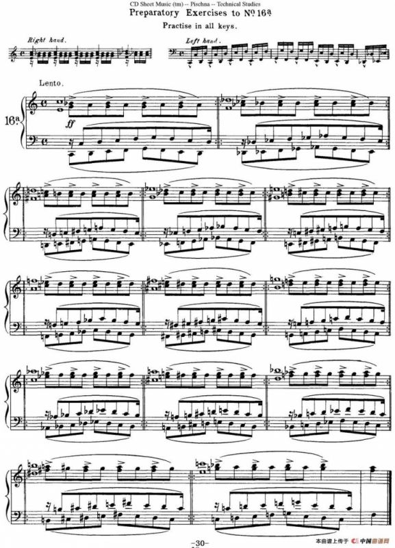 Technical Studies 60 Progressive Exercises （60首钢琴循序渐进练习曲 P21——30）