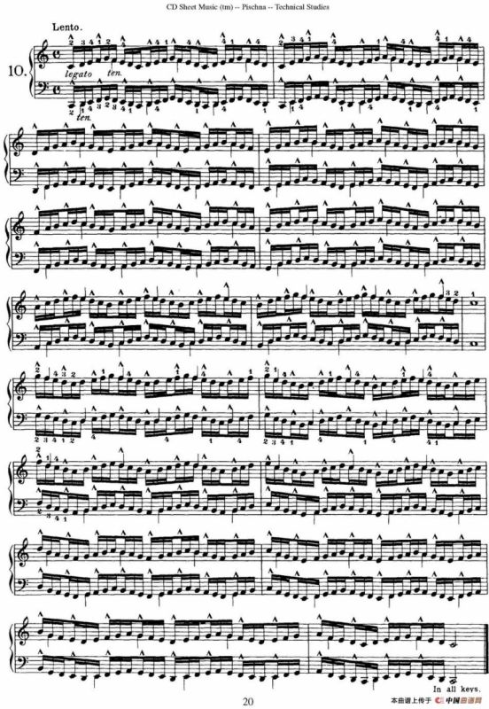 Technical Studies 60 Progressive Exercises （60首钢琴循序渐进练习曲 P11——20）