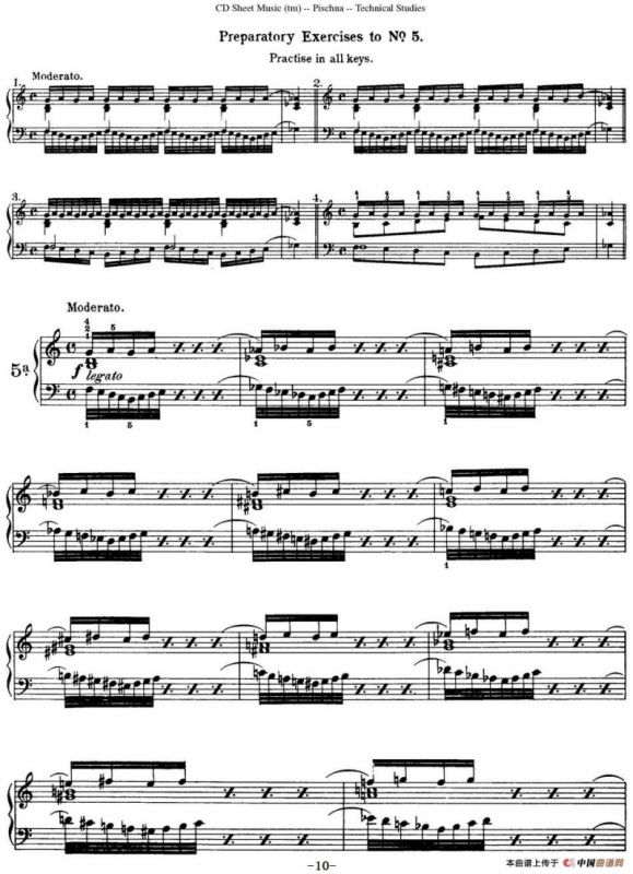 Technical Studies 60 Progressive Exercises （60首钢琴循序渐进练习曲 P1——10）