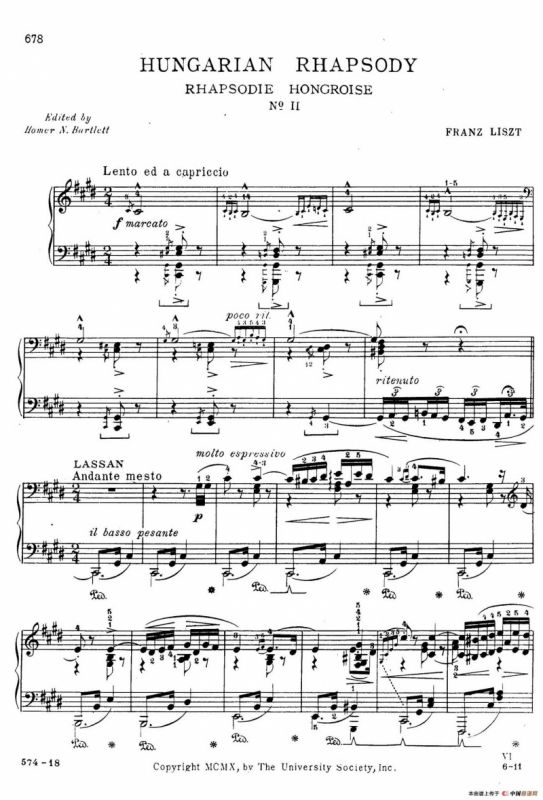 19 Rhapsodies Hongroises S.244 No.2（19首匈牙利狂想曲·第2首）