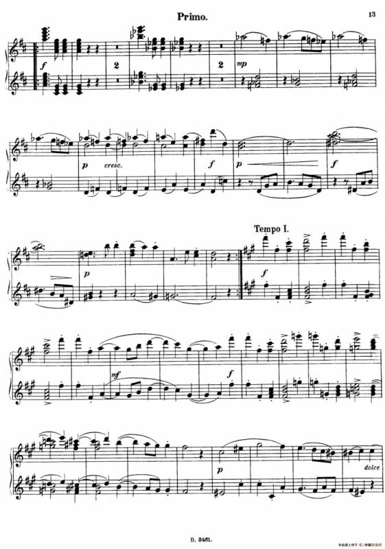 Walzer Op.3 - 4 hands（圆舞曲·四手联弹）