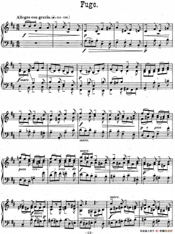 6 Preludes and Fugues Op.99（6首前奏曲与赋格·2）