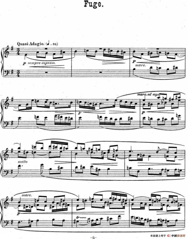 6 Preludes and Fugues Op.99（6首前奏曲与赋格·1）