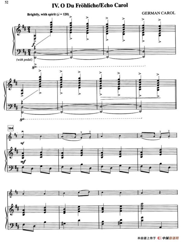 IV.O DU FROHLICHE／ECHO CAROL（钢琴伴奏谱）