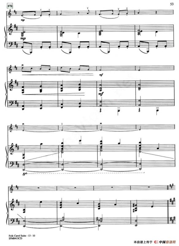 IV.O DU FROHLICHE／ECHO CAROL（钢琴伴奏谱）