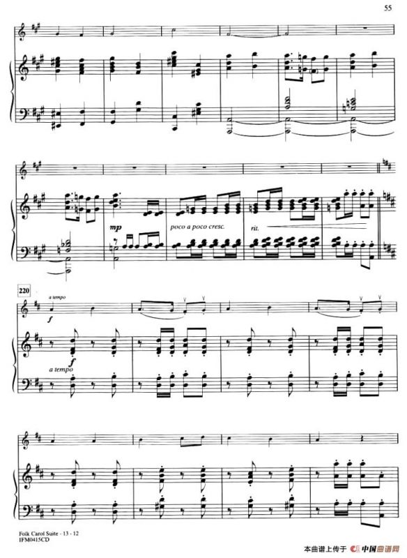 IV.O DU FROHLICHE／ECHO CAROL（钢琴伴奏谱）