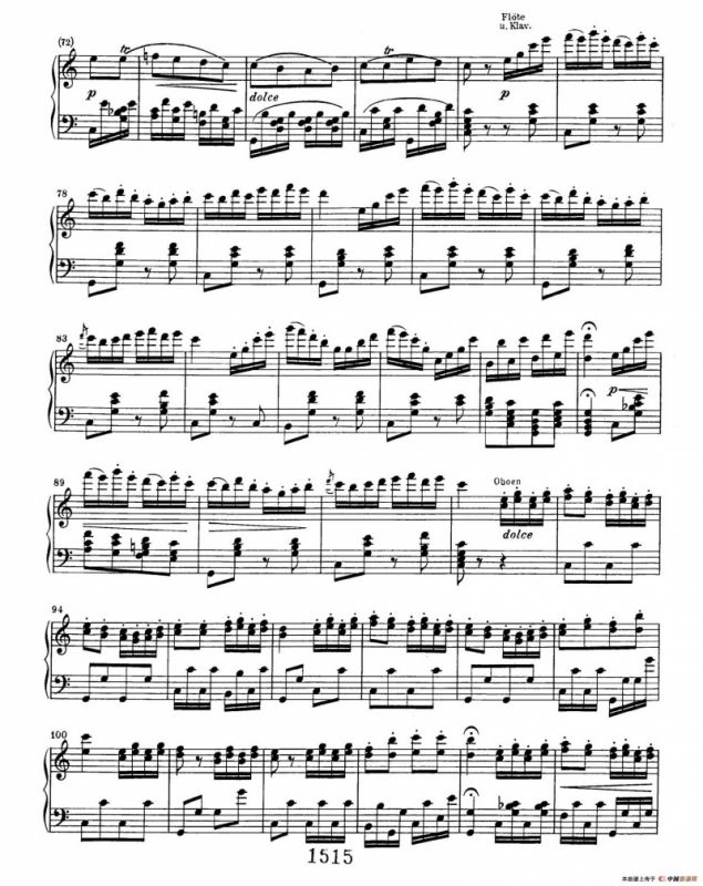 Choral Fantasia in c Minor Op.80（c小调合唱幻想曲·钢琴独奏版）