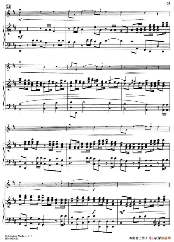 CELEBRATION MEDLEY（钢琴伴奏谱）
