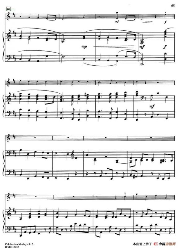 CELEBRATION MEDLEY（钢琴伴奏谱）