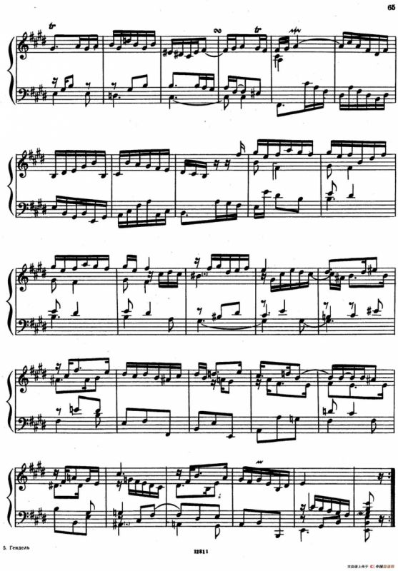 Suite No.5 in E Major HWV 430（E大调第五组曲）
