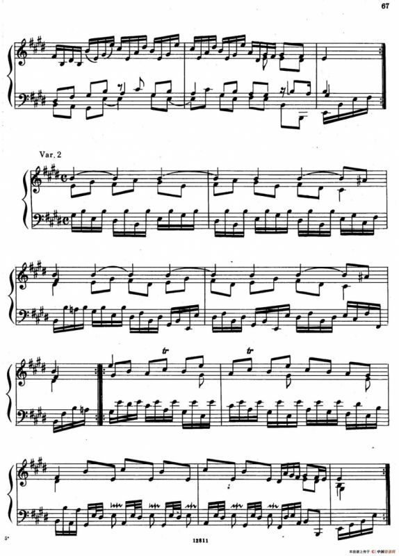Suite No.5 in E Major HWV 430（E大调第五组曲）